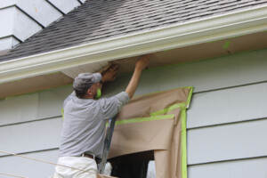 Surrey commercial painter taping and prep before painting
