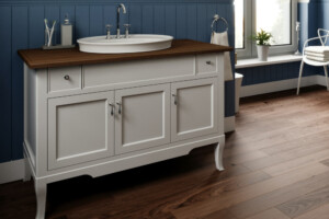 Bathroom vanity cabinet repainted